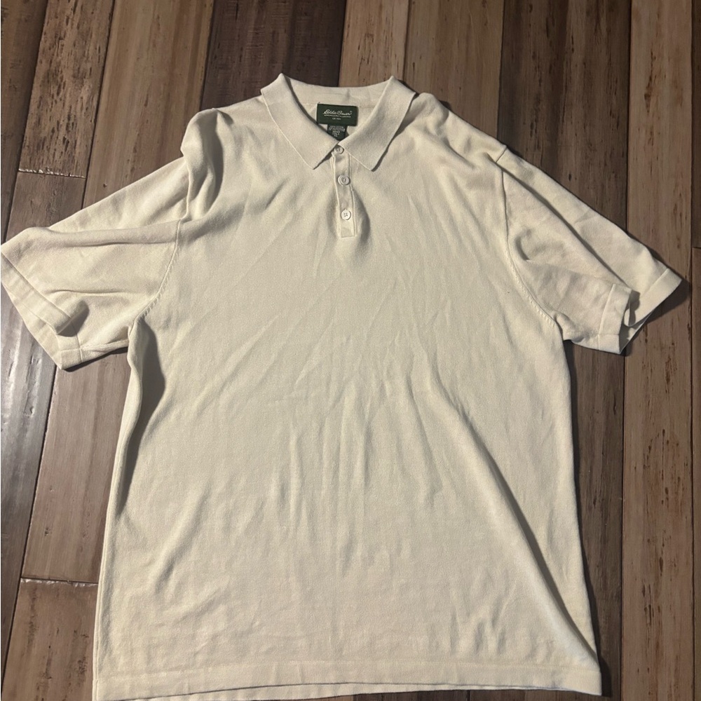 Eddie Bauer Cream Polo Shirt
